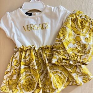 Versace White and Gold Baby Outfit